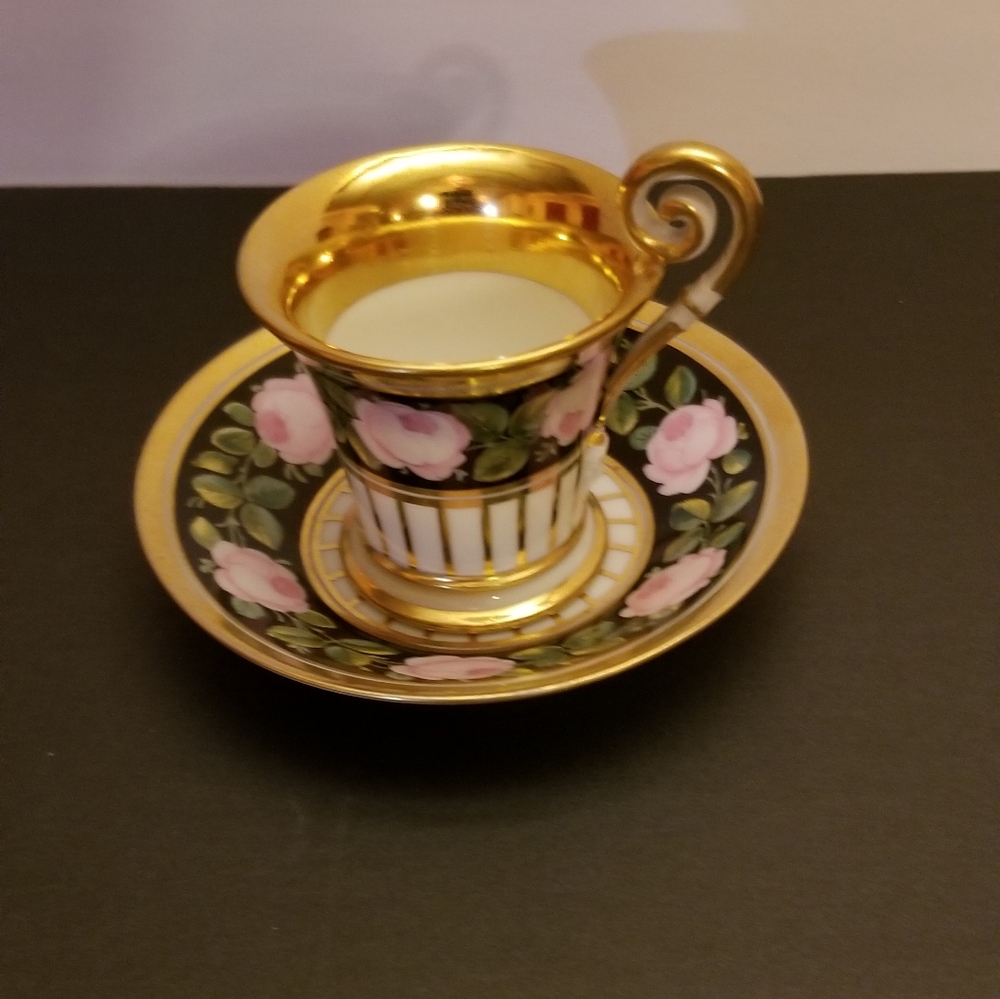 Antique Nymphenburg Demitasse Cup and Saucer